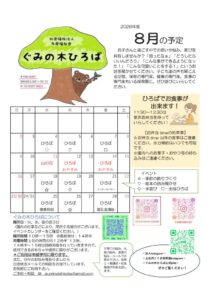 ぐみ８月予定　上北沢ふれあいの家・水遊びのサムネイル